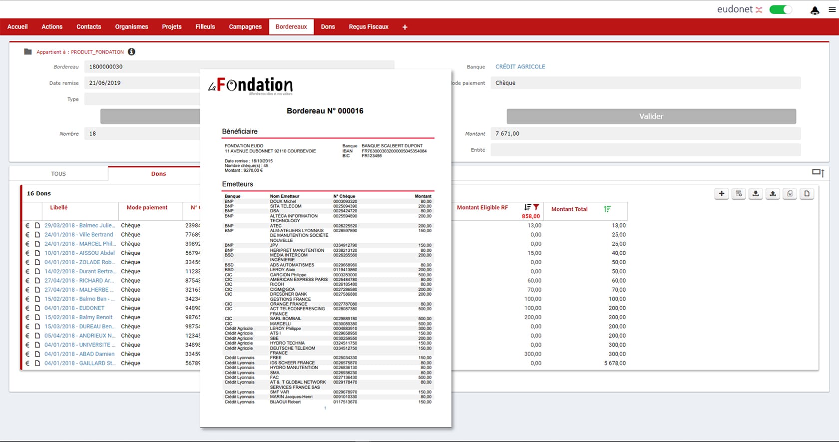 logiciel de gestion de dons et donateurs