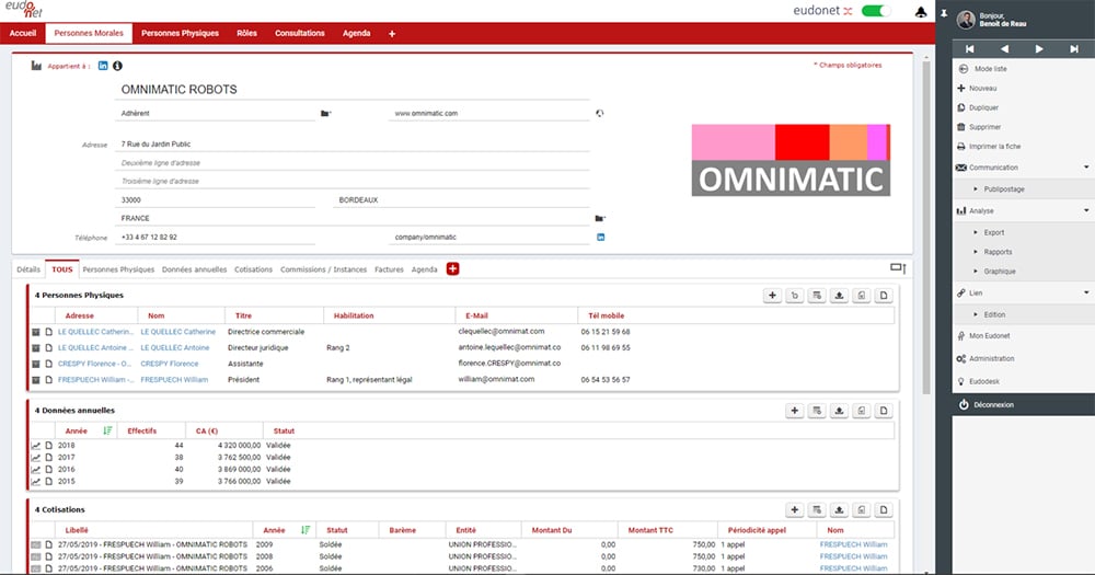 logiciel gestion des adhérents